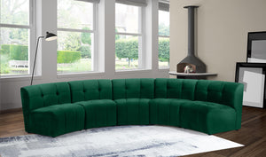 Limitless Green Velvet 5pc. Modular Sectional