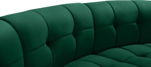 Limitless Green Velvet 15pc. Modular Sectional