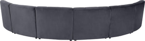 Limitless Grey Velvet 6pc. Modular Sectional