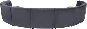 Limitless Grey Velvet 9pc. Modular Sectional