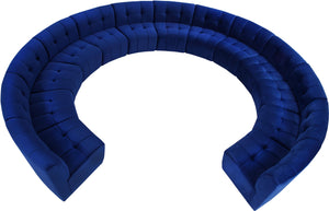 Limitless Navy Velvet 13pc. Modular Sectional