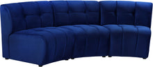 Load image into Gallery viewer, Limitless Navy Velvet 3pc. Modular Sectional
