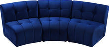 Load image into Gallery viewer, Limitless Navy Velvet 3pc. Modular Sectional
