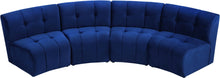 Load image into Gallery viewer, Limitless Navy Velvet 4pc. Modular Sectional
