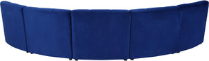 Limitless Navy Velvet 5pc. Modular Sectional