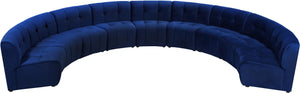 Limitless Navy Velvet 9pc. Modular Sectional