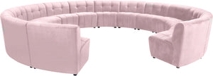 Limitless Pink Velvet 14pc. Modular Sectional