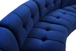 Limitless Navy Velvet 14pc. Modular Sectional