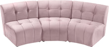 Load image into Gallery viewer, Limitless Pink Velvet 3pc. Modular Sectional
