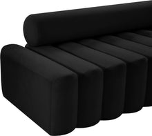 Load image into Gallery viewer, Melody Black Velvet Loveseat
