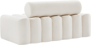 Melody Cream Velvet Loveseat