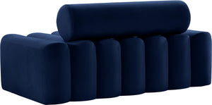 Melody Navy Velvet Loveseat