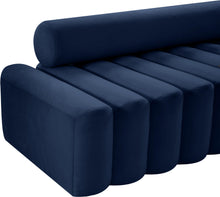 Load image into Gallery viewer, Melody Navy Velvet Chair
