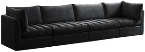 Jacob Black Velvet Modular Sofa