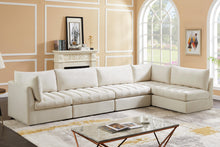 Load image into Gallery viewer, Jacob Cream Velvet Modular Sectional
