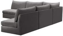 Load image into Gallery viewer, Jacob Grey Velvet Modular Sectional
