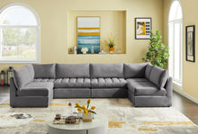 Load image into Gallery viewer, Jacob Grey Velvet Modular Sectional
