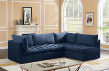 Load image into Gallery viewer, Jacob Navy Velvet Modular Sectional
