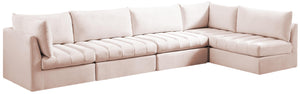 Jacob Pink Velvet Modular Sectional