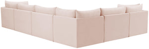 Jacob Pink Velvet Modular Sectional