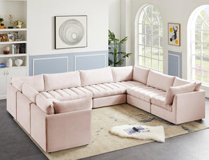 Jacob Pink Velvet Modular Sectional