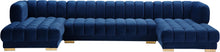 Load image into Gallery viewer, Gwen Navy Velvet 3pc. Sectional (3 Boxes)
