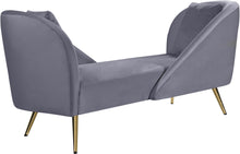 Load image into Gallery viewer, Nolan Grey Velvet Chaise
