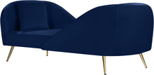 Load image into Gallery viewer, Nolan Navy Velvet Chaise
