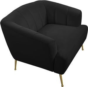 Tori Black Velvet Chair