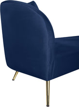 Load image into Gallery viewer, Nolan Navy Velvet Chaise
