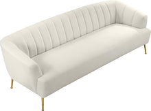 Load image into Gallery viewer, Tori Cream Velvet Sofa
