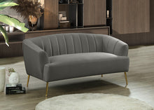 Load image into Gallery viewer, Tori Grey Velvet Loveseat
