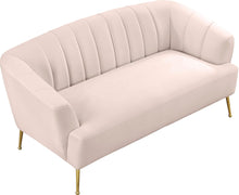 Load image into Gallery viewer, Tori Pink Velvet Loveseat
