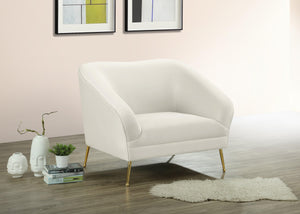 Hermosa Cream Velvet Chair