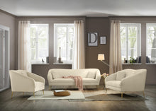 Load image into Gallery viewer, Hermosa Cream Velvet Sofa
