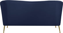 Load image into Gallery viewer, Hermosa Navy Velvet Loveseat
