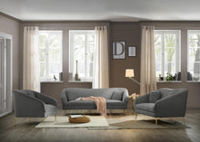 Load image into Gallery viewer, Hermosa Grey Velvet Sofa
