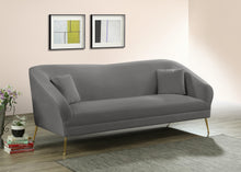 Load image into Gallery viewer, Hermosa Grey Velvet Sofa

