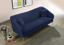 Load image into Gallery viewer, Hermosa Navy Velvet Sofa
