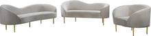 Load image into Gallery viewer, Ritz Cream Velvet Chair
