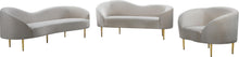 Load image into Gallery viewer, Ritz Cream Velvet Sofa
