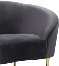 Load image into Gallery viewer, Ritz Grey Velvet Chair
