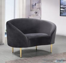 Load image into Gallery viewer, Ritz Grey Velvet Chair
