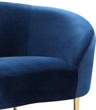 Load image into Gallery viewer, Ritz Navy Velvet Chair
