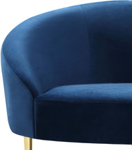 Load image into Gallery viewer, Ritz Navy Velvet Sofa
