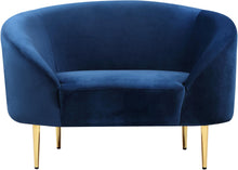 Load image into Gallery viewer, Ritz Navy Velvet Chair
