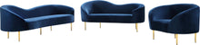 Load image into Gallery viewer, Ritz Navy Velvet Chair
