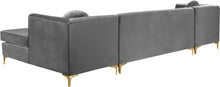 Load image into Gallery viewer, Graham Grey Velvet 3pc. Sectional
