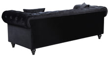 Load image into Gallery viewer, Chesterfield Black Velvet Loveseat
