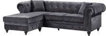 Load image into Gallery viewer, Sabrina Grey Velvet 2pc. Reversible Sectional
